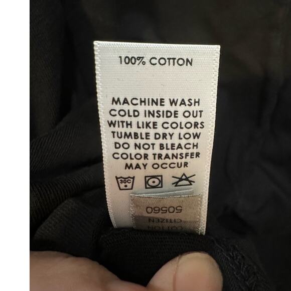 Sold Out! COTTON CITIZEN $95 Jagger Long Sleeve Henley in Jet Black Size M - Picture 10 of 10